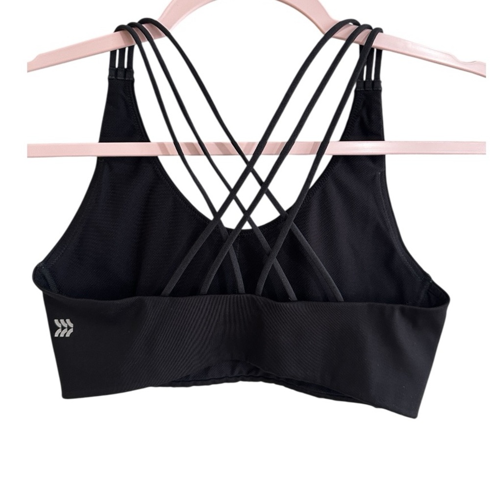 All In Motion Black Strappy Sports Bra Criss Cross Back Size S - Picture 6 of 12